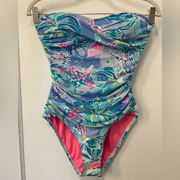 Lilly Pulitzer Other - Lilly Pulitzer Flamenco One Piece Swimsuit Bennet Blue Celestial Seas